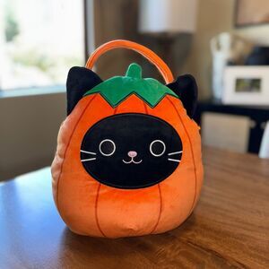 Squishmallows Halloween Cat Pumpkin Trick-or-Treat Basket Plush – Used Once